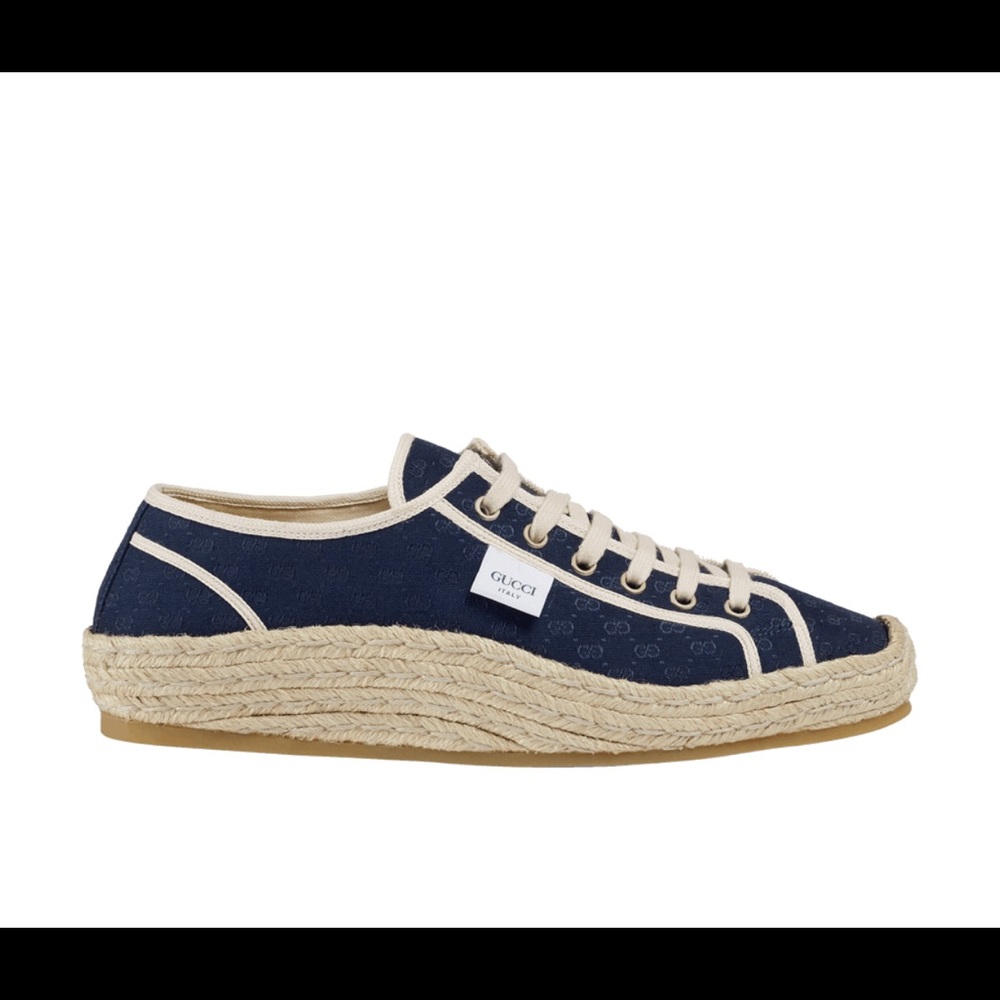 Men or Women Gucci GG Espadrilles Sneaker 'Blue Mini GG'